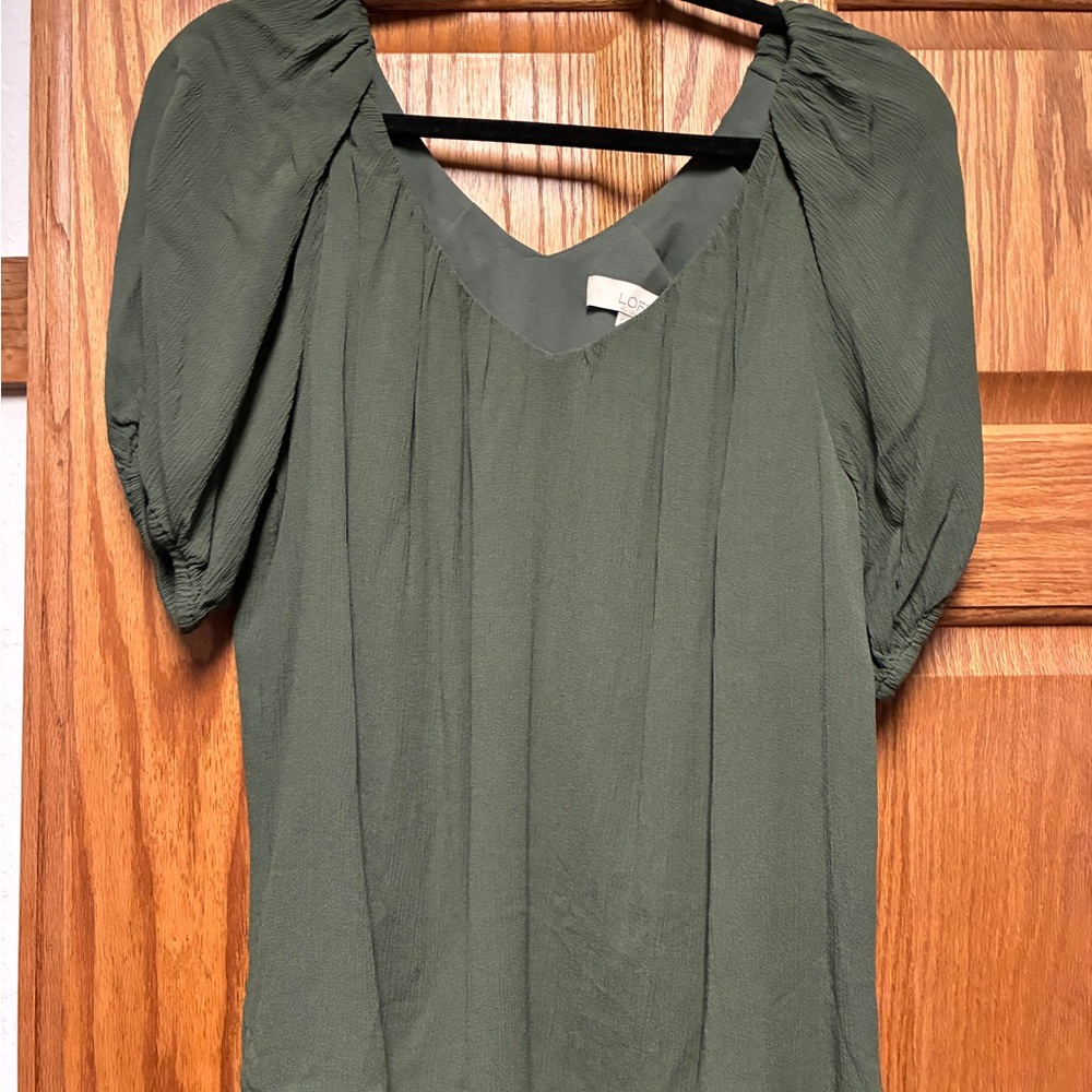 LOFT Olive Green Blouse